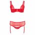 Cottelli Plus Size - Red Versatile Lingerie Set  - 95F/2XL