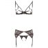 Abierta Fina - Glittering Lace Magic - Bra Set (Black)