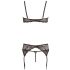 Abierta Fina - Glittering Lace Charm - Bra Set (Black) 