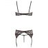 Abierta Fina - Glittering Lace Magic - Bra Set (Black)