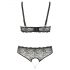 Cottelli Plus Size - Beaded Bra Set (Black) 