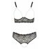 Cottelli Plus Size - Beaded Bra Set (Black) 