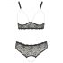 Cottelli Plus Size - Beaded Bra Set (Black) 