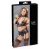 Cottelli Bondage - Lustrous Lace Lingerie Set (4-Piece) - M