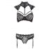 Cottelli - Lace Bra Set with Collar (Black) - 80B/M