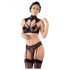 Cottelli - Lace Bra Set with Collar (Black) - 75C/S