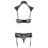 Cottelli - Collared Lace Bra Set (Black)  - 85C/L