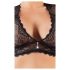 Cottelli Plus Size - Rhinestone Lace Lingerie Set (Black)