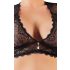 Cottelli Plus Size - Lace Lingerie Set with Rhinestones (Black) 