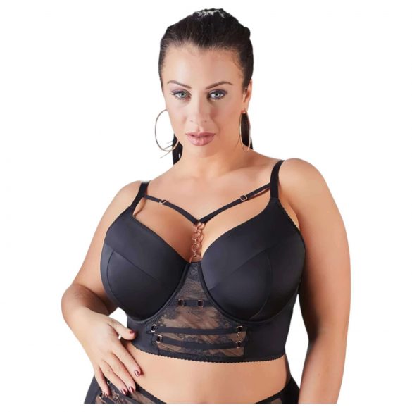 Cottelli Plus Size - Strappy Lace Bra (Black) - 95D