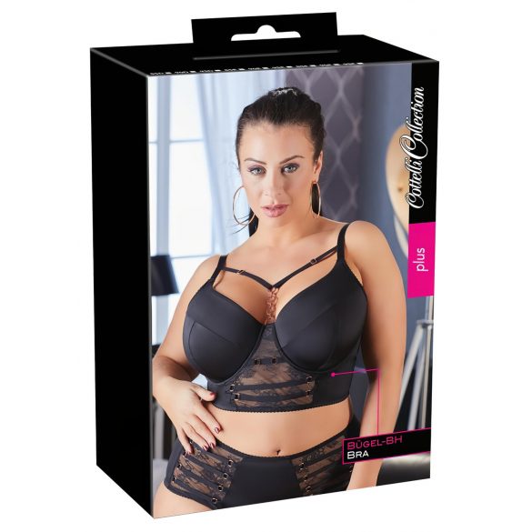 Cottelli Plus Size - Strap Lace Bra (Black)  - 85E