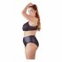 Cottelli Plus Size - Cross-strap Bra and Panty (Black) - 85E/L