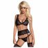 Obsessive Emperita - Embroidered Lingerie Set (Black) 