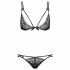 Obsessive Intensa - Double Strap Bra Set (Black) 