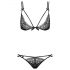 Obsessive Intensa - Double Strap Bra Set (Black) 