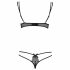 Obsessive Intensa - Double Strap Bra Set (Black)  - L/XL