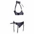 Cottelli Bondage - Glossy Lift-up Set with Handcuffs (Black) 