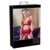 Abierta Fina - Shimmering Chain Lingerie Set (Red) 