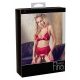 Abierta Fina - Shimmering Chain Lingerie Set (Red)  - L