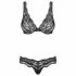 Luvae Floral Strappy Bra Set (Black)  - L/XL