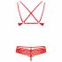 Obsessive 860-SET-3 - Strappy Rose Lace Bra Set (Red) 