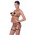 Cottelli - Chain Decorative Body Harness - 2 Piece (Black)  - M