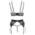 Abierta Fina - Lace Lingerie Trio (Black)