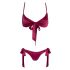 Cottelli - Bikini-Style Bra Set (Red) 