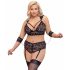 Cottelli Plus Size Lace Bra Set (Black) 