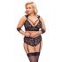 Cottelli Plus Size Lace Bra Set (Black) 