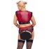 Cottelli Bondage Plus Size - Lace Bra Set (Red-Black) 