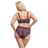 Cottelli Curves Plus Size - Sheer Patterned Bra Set (Purple)