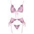 Kissable - Rose Embroidered Lingerie Set (Pink) 