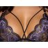 Cottelli - 3-Piece Lace Lingerie Set (Black-Purple) 