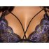 Cottelli - 3-Piece Lace Lingerie Set (Black-Purple) 