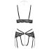 Abierta Fina - Open Lace Bra Set (Black) 