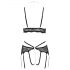 Abierta Fina - Open, Lace Bra Set (Black)