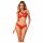 Obsessive Atenica - lace cross-strap lingerie set (red) - M/L