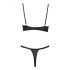 Cottelli Party - Lace-Up Bra Set (Black) - 80B/M