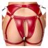 Cottelli Bondage - Shiny Bra Set with Handcuffs (Red) - M