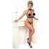 Abierta Fina - Open Lingerie Set with Chains (Black)