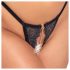 Abierta Fina - Open Lingerie Set with Chains (Black)