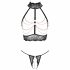 Abierta Fina - Open Chain Lingerie Set (Black)