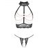 Abierta Fina - Open Lingerie Set with Chains (Black)