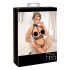 Abierta Fina - Open Chain Lingerie Set (Black) - M