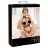 Abierta Fina - Open Chain Lingerie Set (Black) - M