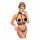 Abierta Fina - Open Chain Lingerie Set (Black) - L