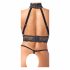 Abierta Fina - Open Chain Lingerie Set (Black) - L