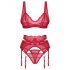 Obsessive Cupid Desir - lacy lingerie set (red)