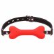 Ida Leather - Bone Shaped Gag (Red) 